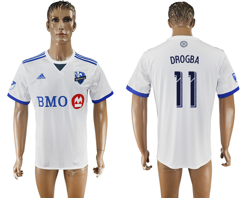 2017-2018 Montreal Impact DROGBA #11 football jersey white | Maillots De  Foot Pas Cher 2022-2023