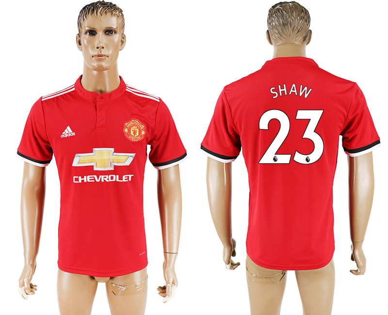 2017-2018 Manchester United SHAW #23 football jersey red