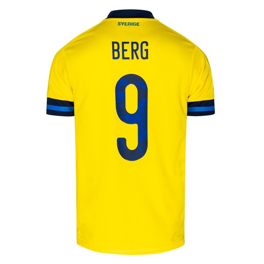 Sweden Home Shirt EURO 2020 BERG 9