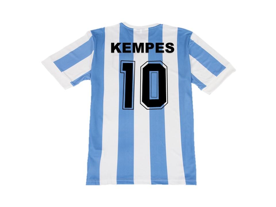 Argentina 1978 Kempes 10 World Cup Home Football Shirt Soccer Jersey