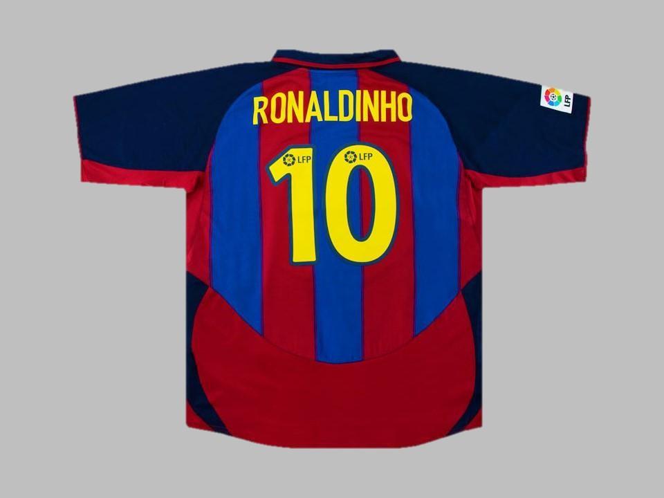 Barcelona 2003 2004 Ronaldinho 10 Home Shirt