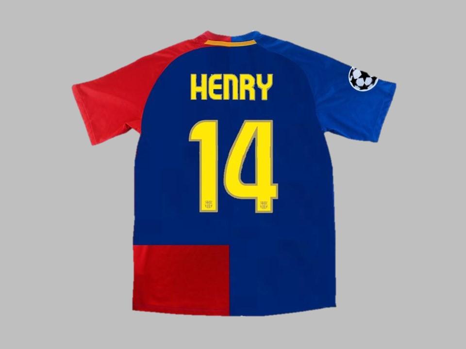 Barcelona 2008 2009 Henry 14 Ucl Final Home Shirt