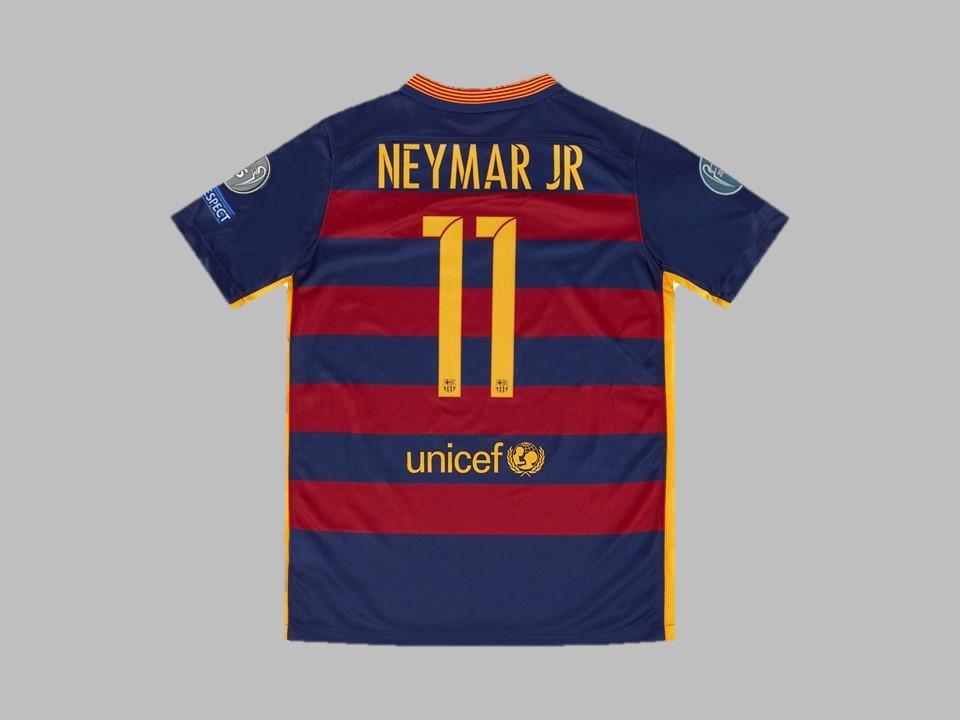 Barcelona 2015 2016 Neymar Jr 11 Home Shirt | Maillots De Foot Pas Cher  2023-2024