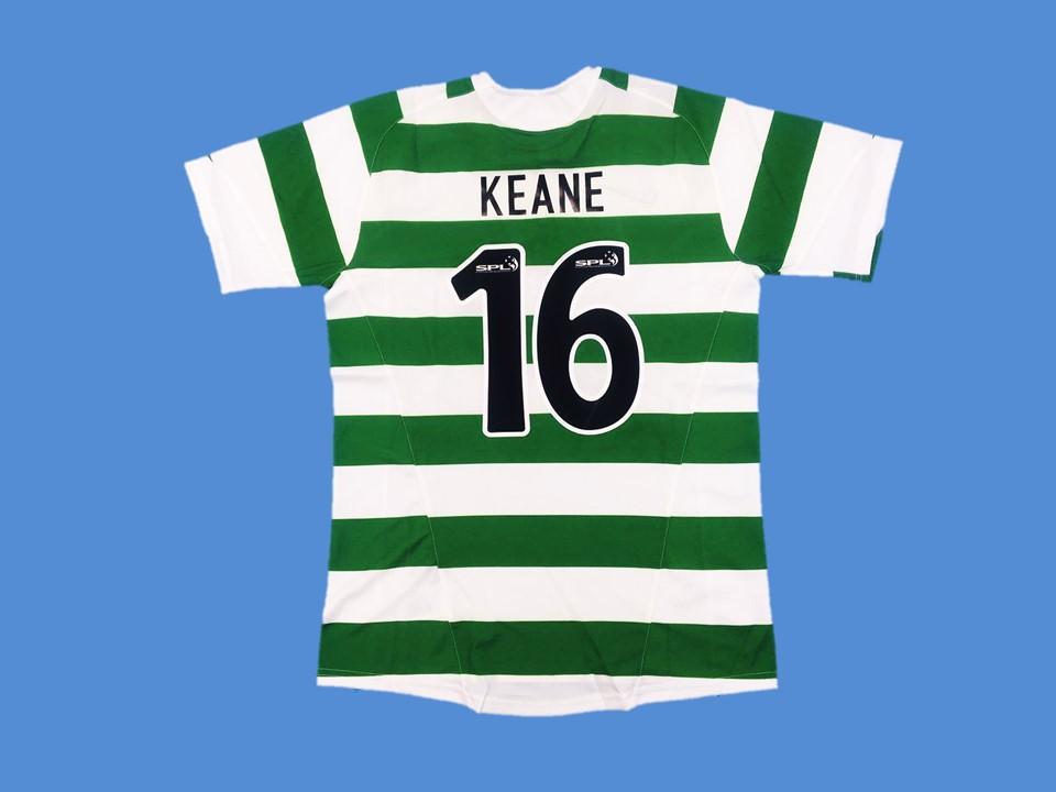 Celtic 2005 2007 Keane 16 Home Jersey