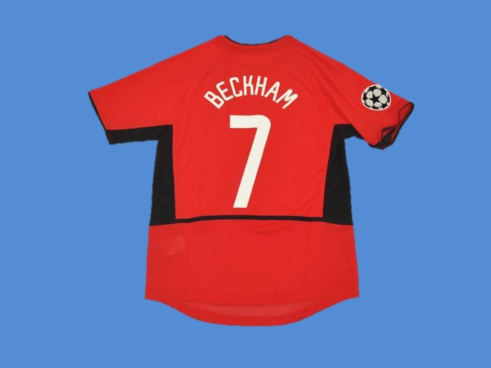 Manchester United 2002 2003 Beckham 7 Ucl Home Jersey