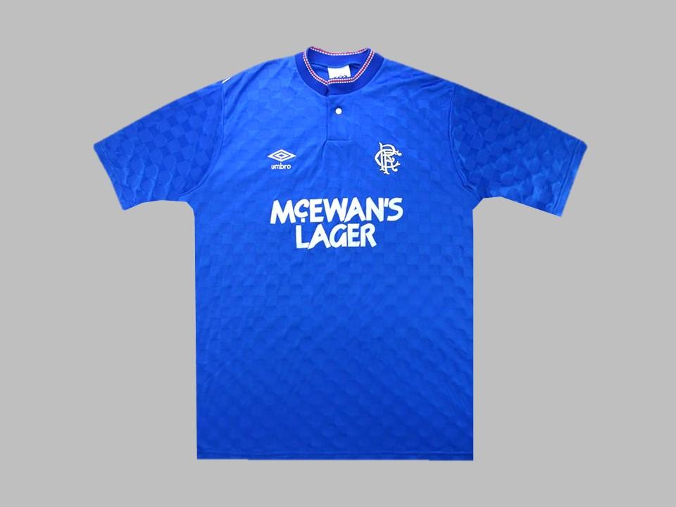 Rangers 1989 1990 Home Shirt